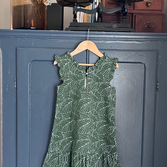 NWT Janie and Jack Green Ruffle Dress Size 6 - Picture 3 of 5